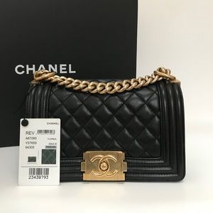 ❌SOLD❌ Chanel Small Boy Bag in Lambskin Leather